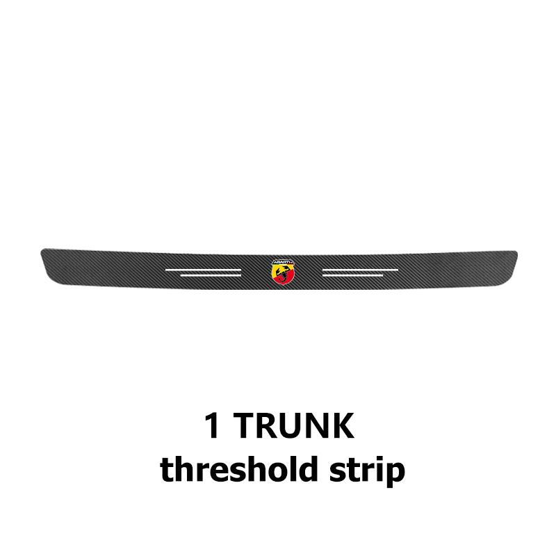 For Abarth Car Door Sill Scuff Plate Decor Carbon Fiber Stickers FIAT 500 Doblo Tipo FR Panda Argo Freemont Bravo Punto
