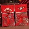 New Year Blessing Words 2025 Money Pocket Brocade Cloth Tassel New Year Money Bag  Chinese Wedding