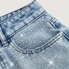 Pantaloni da Donna Taglia Grande Jeans Elasticizzati Larghi Pantaloni Semi-Elastici