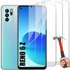 [3 Pieces] Tempered Glass for Oppo Reno 6 Z 5g - Transparent