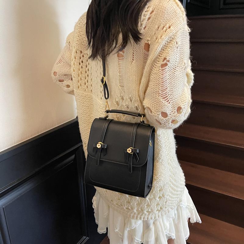 British Retro Backpack Women's New Autumn and Winter Student Backpack Multi-functional Schoolbag Handbag