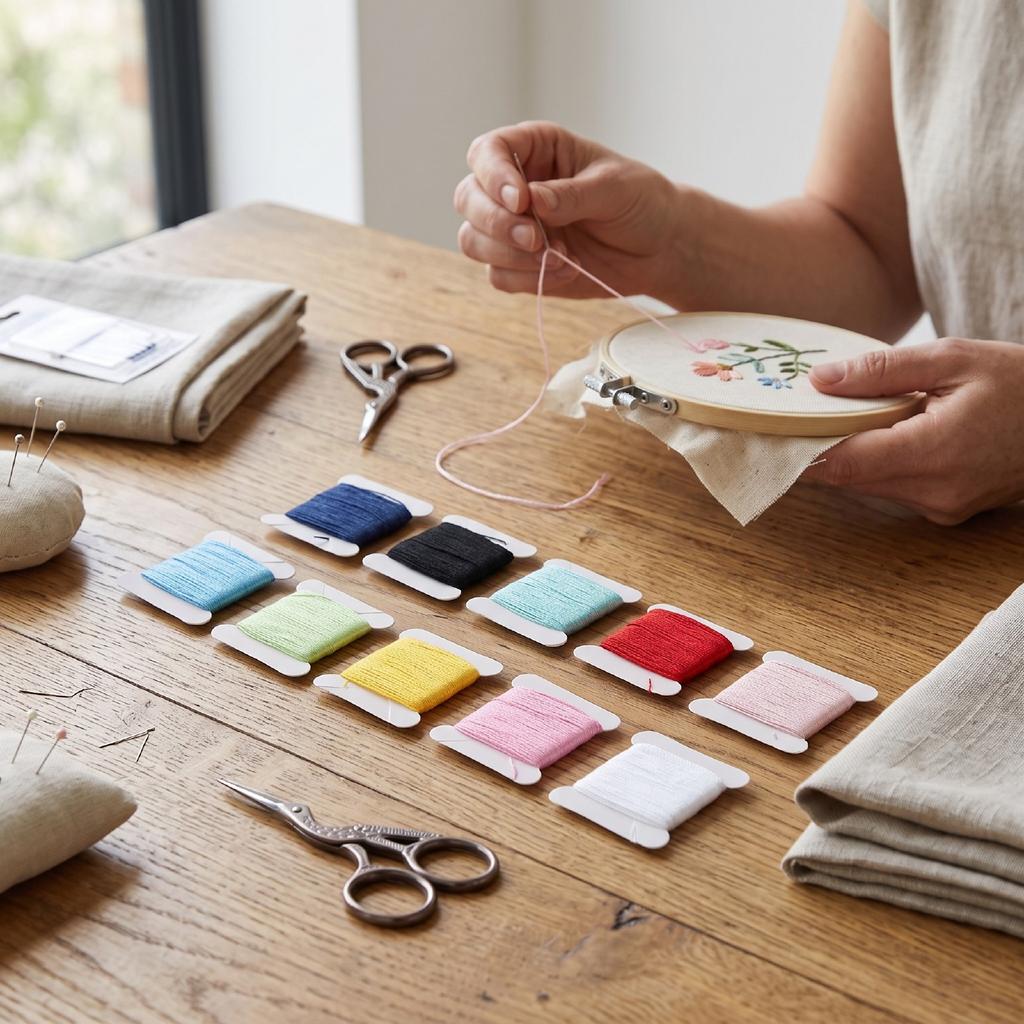 10 Rolls 10 Colors Darning Yarn Embroidery Thread Set for   Hand Sewing Embroidery