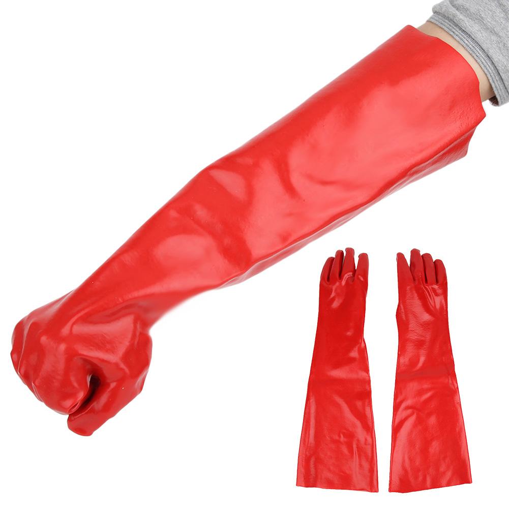 Long Anti Chemical Gloves PVC Acid Alkali Oil Resistant Coldproof Hands Protector for Industry Laboratory