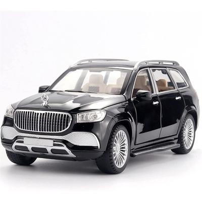 Juguete modelo de coche fundido a presión Maybach GLS-Class GLS600 a escala 1/24, vehículo de juguete con sonido y luz para niños pequeños y niñas, colección de regalos