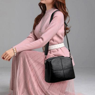 Kadın Retro Tasarım Crossbody Çanta Trend Kaliteli PU Deri Kova Omuz Çantaları Küçük Çantalar