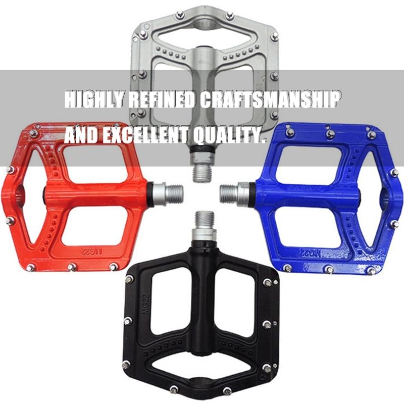 Nonslip Bicycles Pedals Flat Platform Three Bearing Footboards 9/16Inch Thread Mountain Bicycles Footrest Bikes Pedals