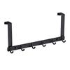 Hotel Household Fittings Metal Door Hanging Clothes Rack Kitchen Solid Black Over the Door Steel Bathroom