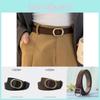 Trendy Korean Vintage Metal Jean Belt No Hole Design In Classic Black And Brown Colors