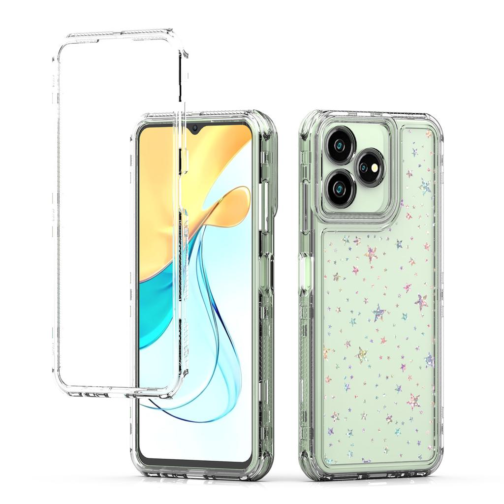 For ZTE Axon 50 Lite Case Precise Cutouts Acrylic TPU Clear Phone Cover with Laser-printed Film