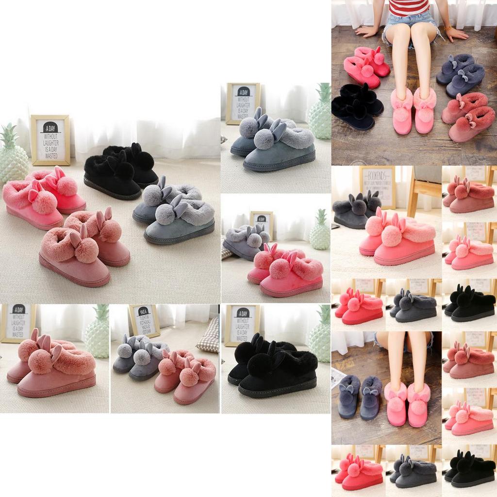 Cozy Women Bunny Rabbit Plush Slippers With Soft Antiskid Sole For Winter Warmth