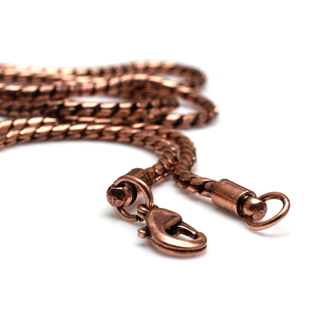 Copper Snake Chain Oxidized Copper Chain Necklace Pure Copper Chain Solid Jewelry Chain Handmade Copper Chain Jewelry Gift For Her Mom