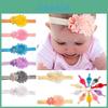 European Childrens Fabric Flower Hairband With Crystal Accents For Baby Girls