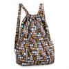 Versatile Floral Printed Drawstring Bag Waterproof Large Capacity Backpacks Sports Fold Portable Shopping Bag Teenage Girls