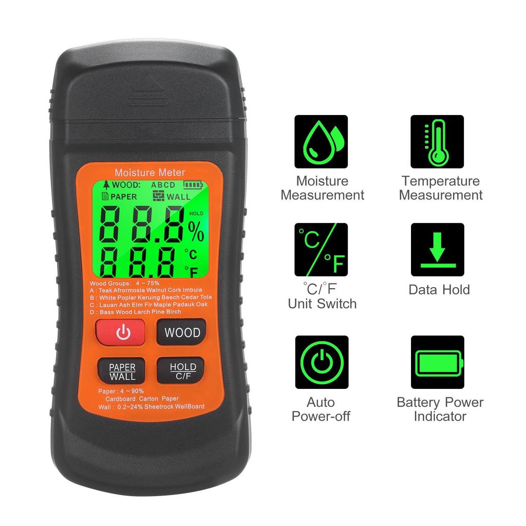 Wood and Cement Moisture Content Tester – Cardboard Hygrometer