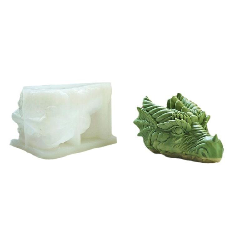 Dragon Head Silicone Candle Molds Epoxy Resin Silicone Molds for Candle Soap Plaster Decorations, Plaster Silicone Molds