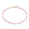 European and American Seaside New Necklace Glass Beaded Collarbone Chain Powder Crystal Necklace