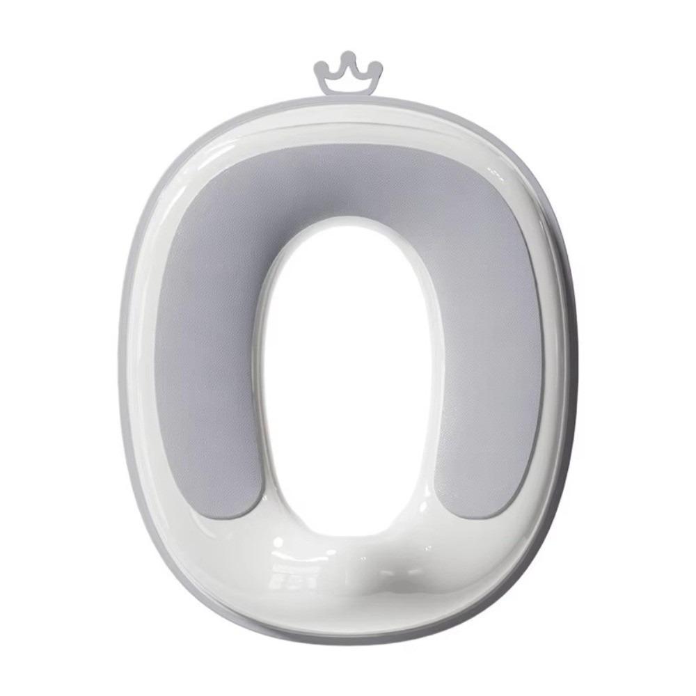 

Universal Splash-Proof Toilet Seat Cushion Crown Hanging Groove Portable Potty Seat Cushion Travel сірий