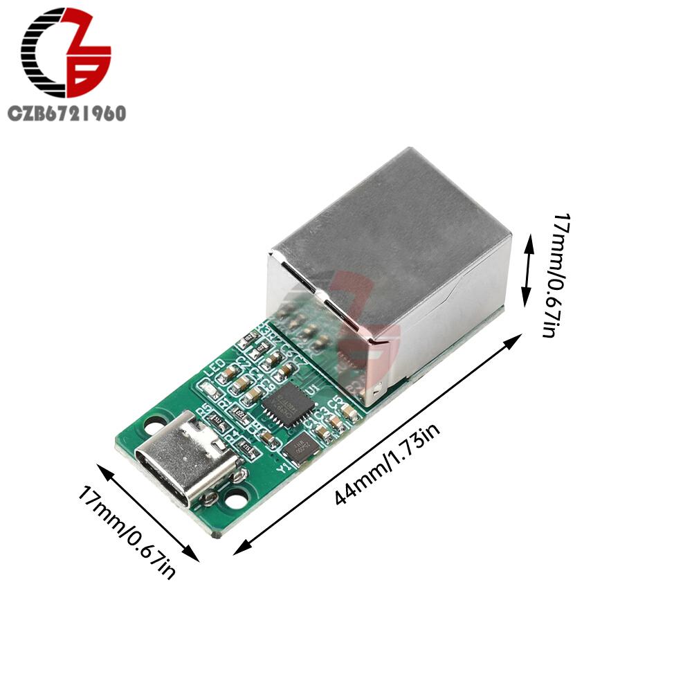 USB To RJ45 Ethernet Interface CH397A Module Type-C/USB/Pin To RJ45 Converter Network Module Microcontroller Program Over