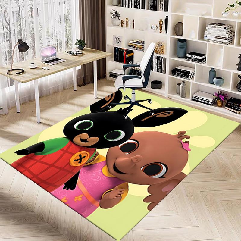1PC rabbit girl Extra Large Non Slip Floor carpet, Office, family, bedroom, Studio Large Area Rug Indoor Rugs
