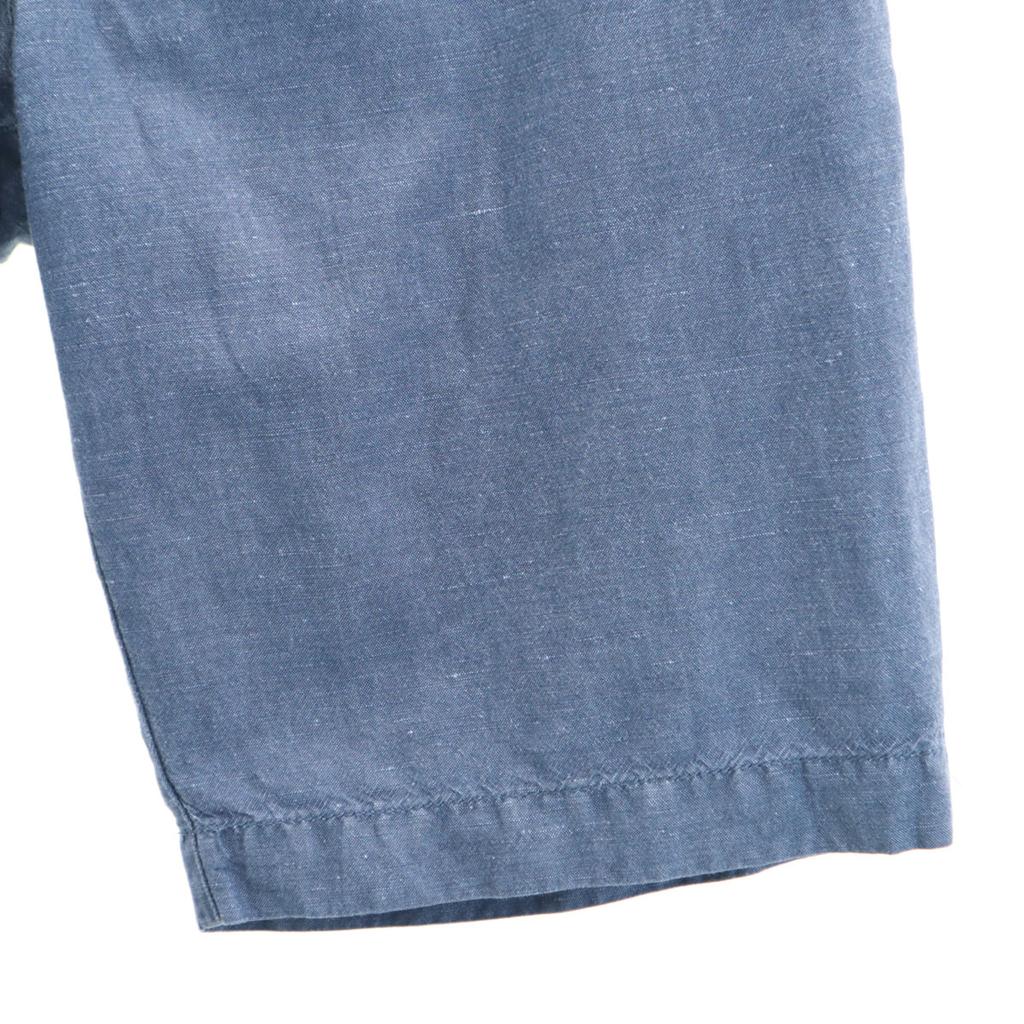 Lacoste Linen Blend Shorts 40 Blue Navy Blue Men's Used