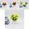 Foam Rose Artificial Potted Plant With Butterfly Accent For Indoor Decoration And Photography Use