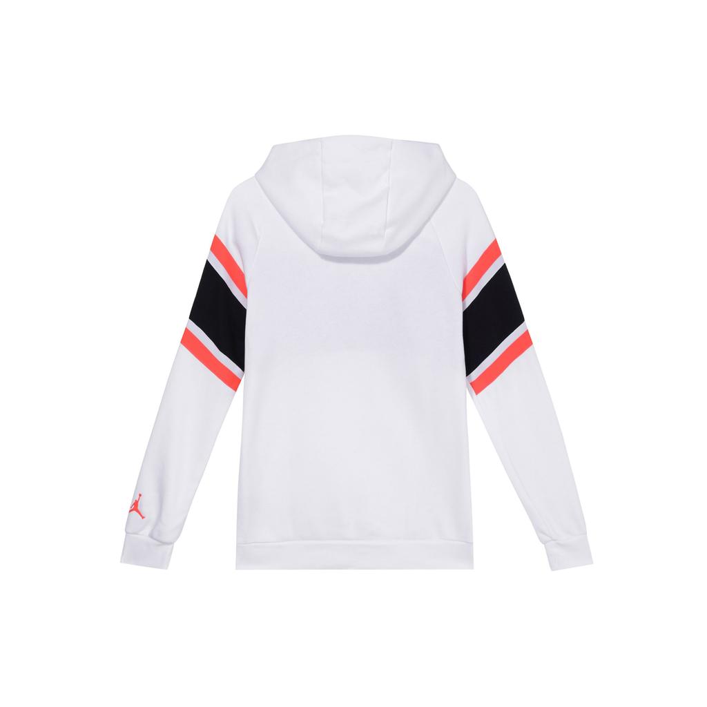 Jordan Air Logo Fleece Pullover Hoodie Men Tops White BQ5655-100