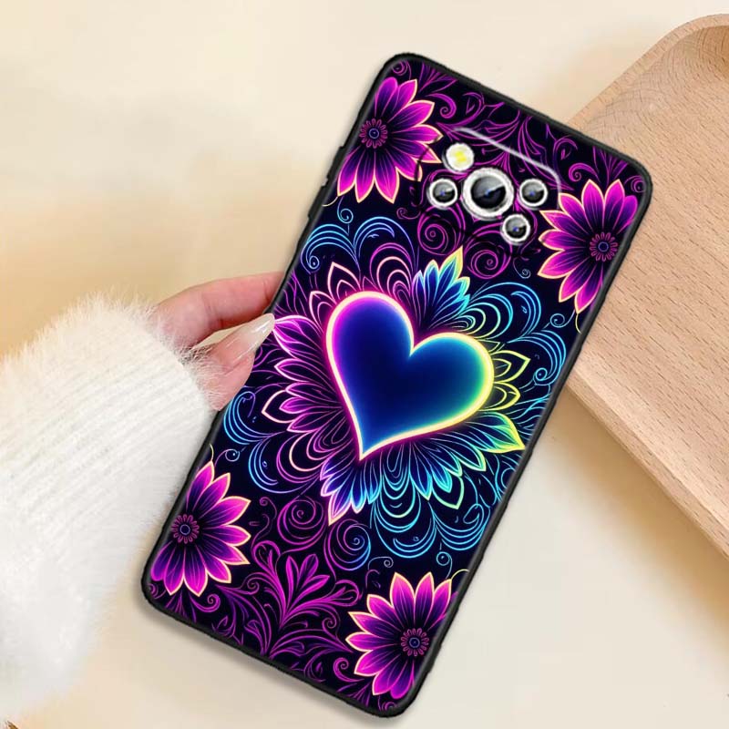 

Роскошный Чехол для Телефона с Дизайном Любовь для Xiaomi Mi Poco F3 F4 F5 F6 X3 X4 X5 X6 X7 M3 M4 M5 M6 M7 GT Pro 5G Черный Poco X5