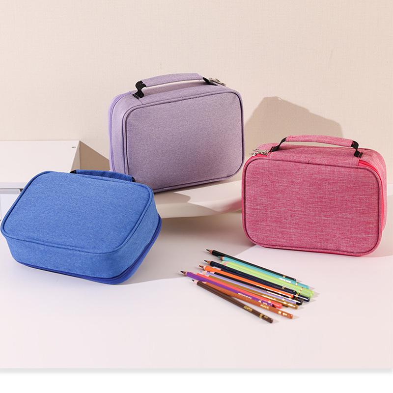 Waterproof 72-Color Large Capacity Sketch Pencil Case - Student Stationery Storage Box