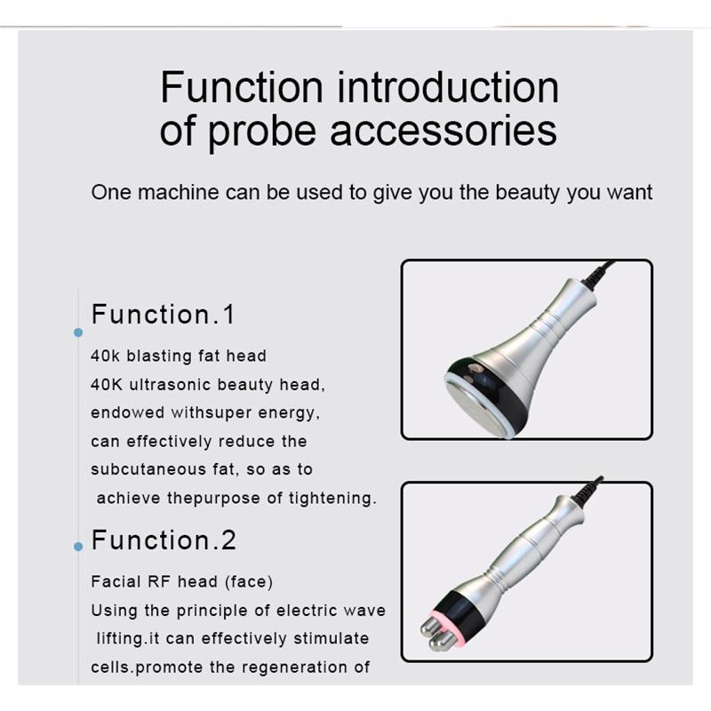 NEW  40K Cavitation Machine  Ultrasonic RF Body Shaping Lose Weight Multipolar Slimming Facial Skin Tightening Lifting Device