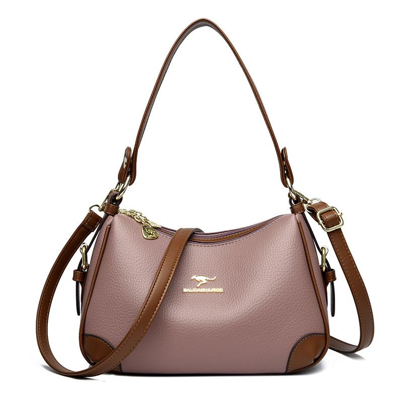 Taška přes rameno crossbody Měkká kůže Více přihrádek Taška pro maminky Jednoduchá a velkokapacitní taška