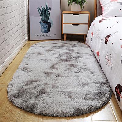 Soft Fluffy Carpets For Living Room Non -Slip Thick Velvet Oval Area Rugs For Bedroom Bedside Floor Mats Pets Kids Room Carpets
