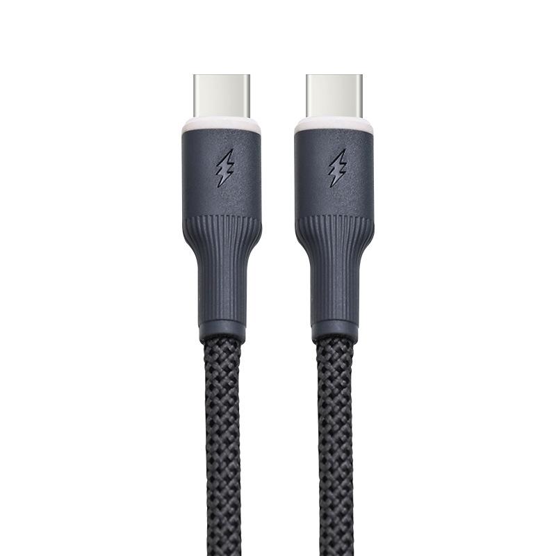 100W Dual Type-C Braided Fast Charging Cable for Huawei and Apple Phones