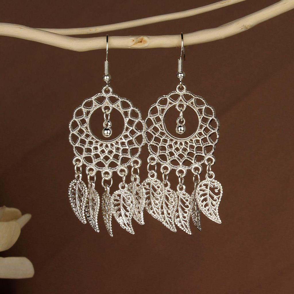 Retro Miao Silver Tassel Earrings: Ethnic Yunnan Long Dangle Women's Jewelry