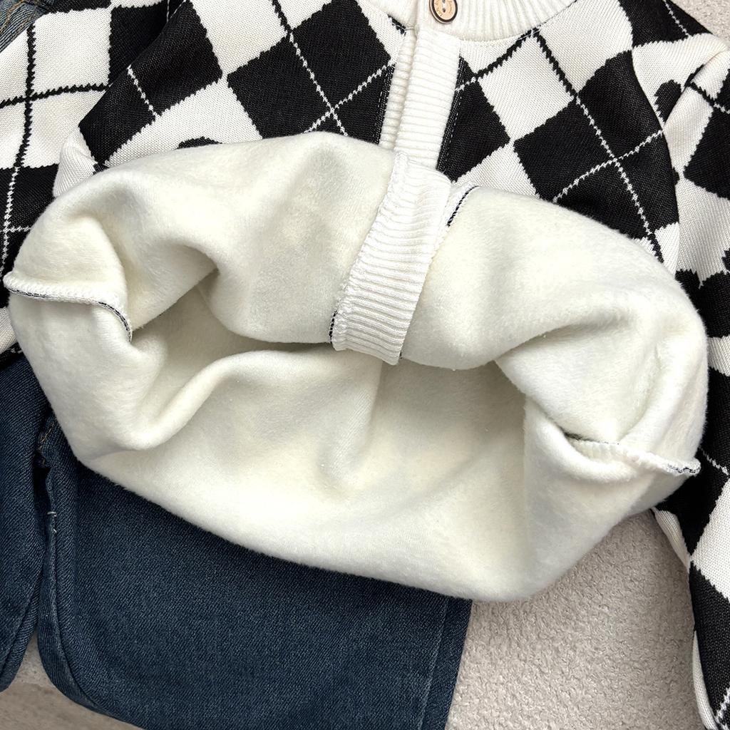 2025 Neuer Herbst Winter Kindermantel Strickjacken Jungen Mädchen Pullover Warme Strickjacken Baby Verdickte Oberbekleidung Pullover