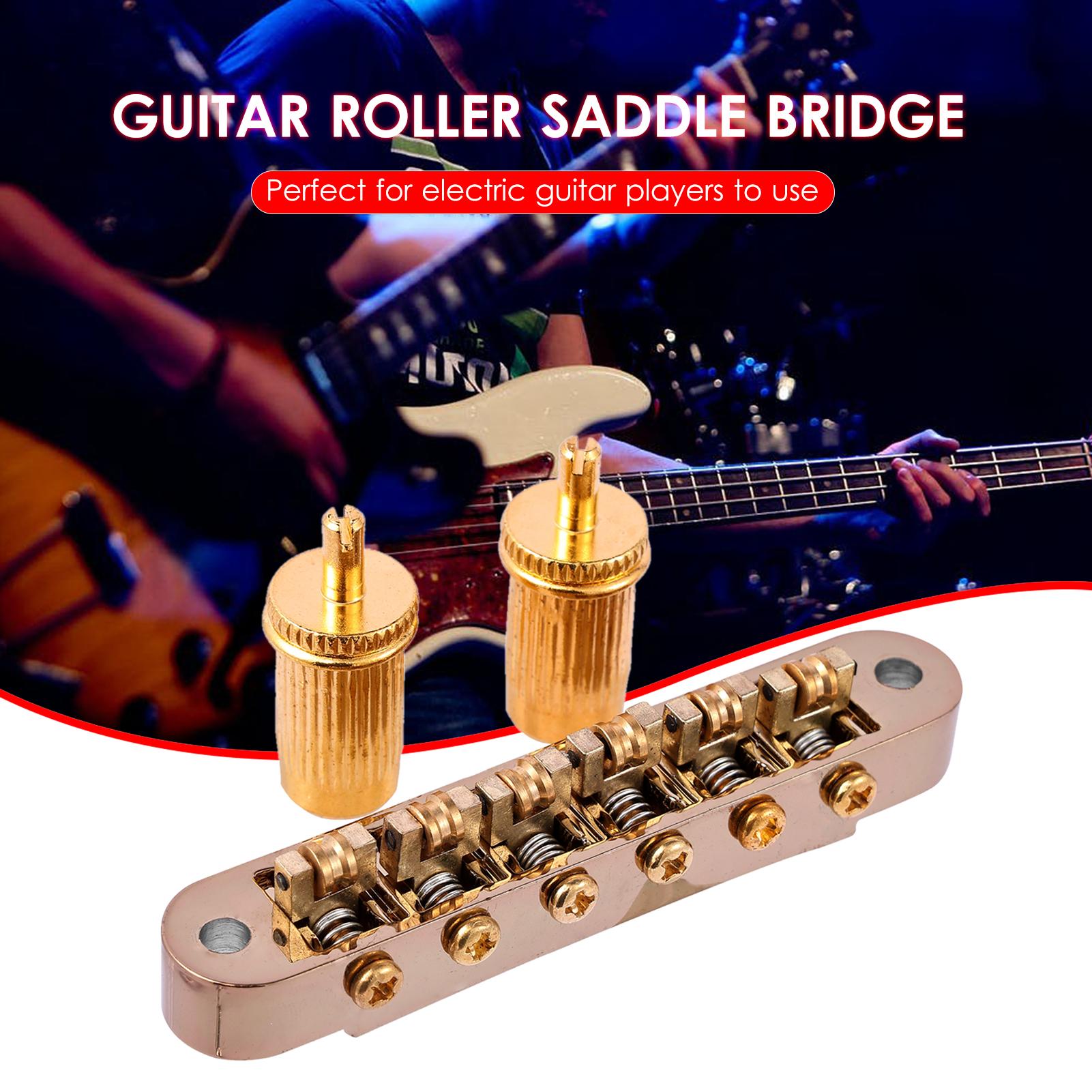 

Гитарный роликовый седло-мост Гитарные седла Профессиональный седло-мост для гитары золотой