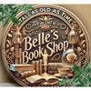Tin Wall Art Beauty and the Beast Belle Book Shop Sign Decorative Metal Panel