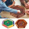 Shut The Box Game Wooden 6-sided Wood Math Toy Board Entertainment Game for Outdoor Party Gathering School Travel Teens Adults