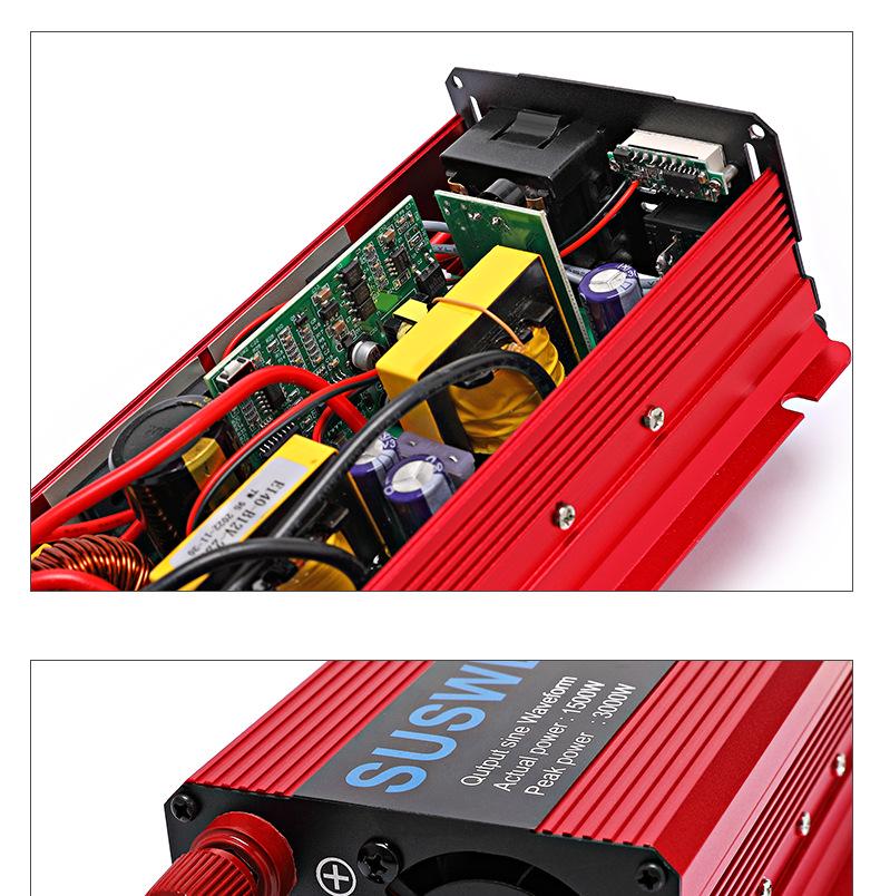Pure Sine Wave Inverter 12V/24V To 220V for Cars and Trucks with Digital Display