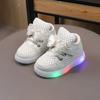 Fashion Girls Shoes Spring New Kids LED Light Shoe Soft Soled Lightweight Girl Casual Shoes Anti Slip Child Sports Shoes
