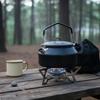 1L Hiking Kettle 304 Stainless Steel Camping Folding Handle Portable Water Boiler for