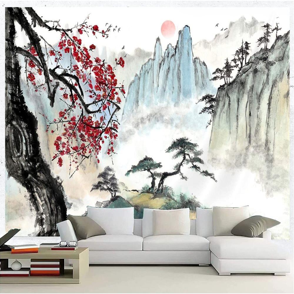 Tapestry Japanese cherry Asian 75x100