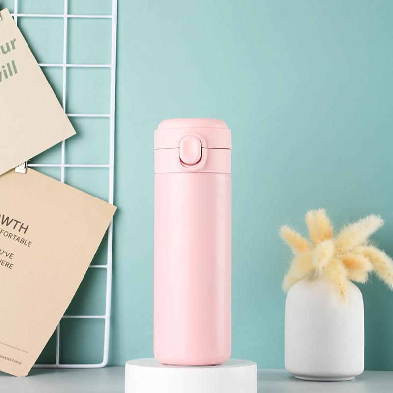 Simple stainless steel portable bounce cover pea cup creative gift cup mini small capacity thermos cup