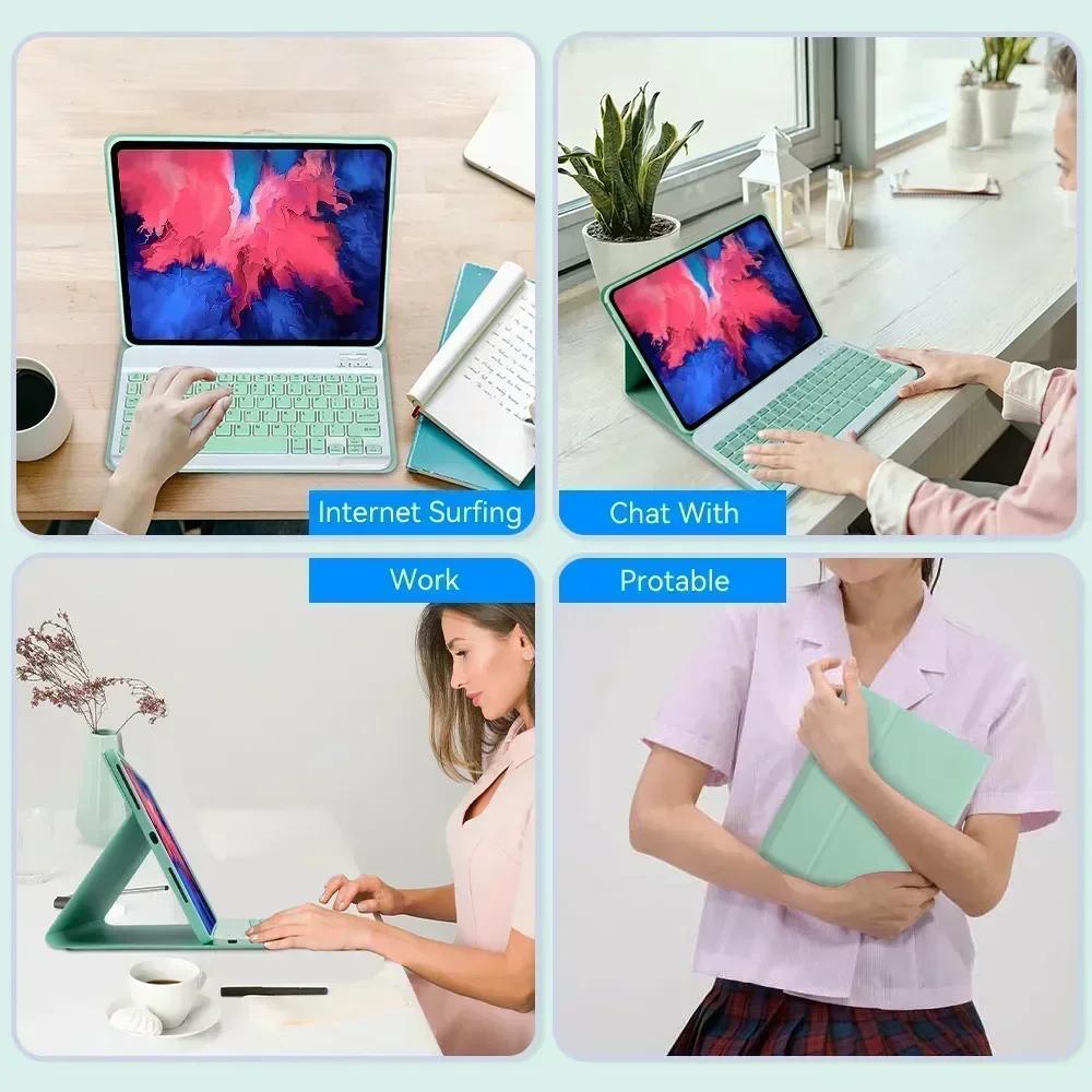 Case With Keyboard for Tab P11 Pro 2nd Gen TB-132FU/138FU Xiaoxin Pad Pro 11.2 inch Tablets Keyboard Cover Funda