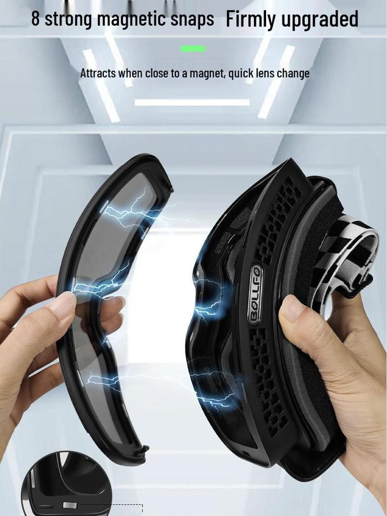 Smart Color-Changing Anti-Fog Polarized Motorcycle Goggles with Wind, Sand, and UV Protection
