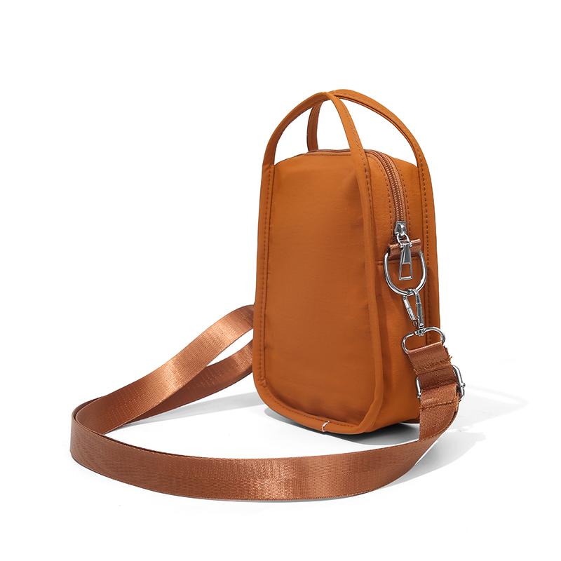 Women's Nylon Handbag Solid Color Mobile Phone Bag Multi-functional Shoulder Crossbody Bag