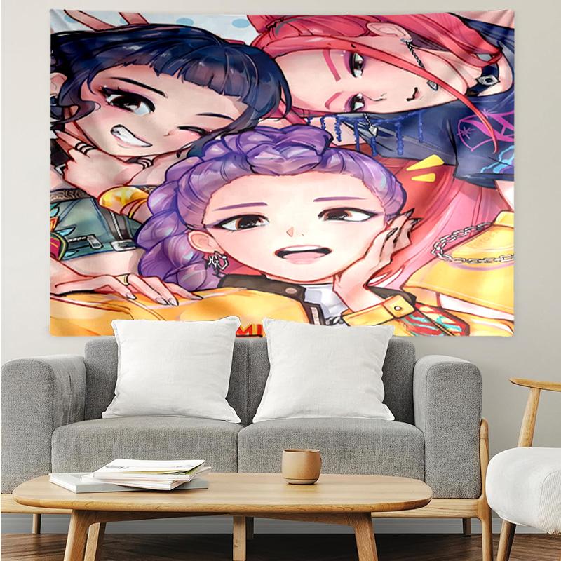 Kpop cartoon Tapestry Hanging for Bedroom,Livingroom, Playroom,Decor Art Room Wall Tapestry Holiday and Birthday Gifts