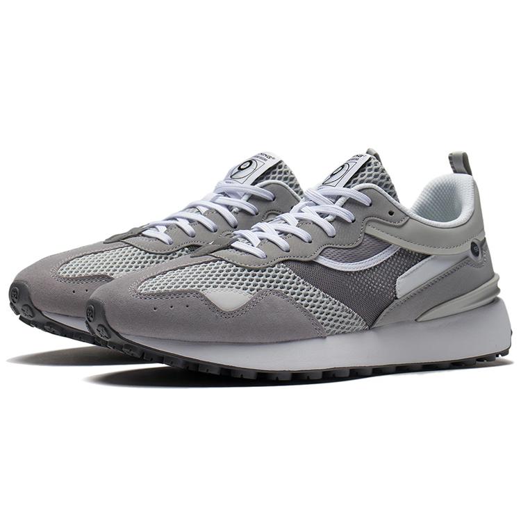 Li Ning Fangyuan Classic Slip Resistant Abrasion Resistant Low Top Sports Casual Shoes Men's Gray AGCS017-2