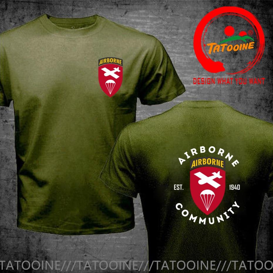 Funny Custom Design Tshirt Unisexs Stylish Clothes Us Army Airborne Community Est 1940 T Shirt Unisex Fashion Trendy Casual Clothing