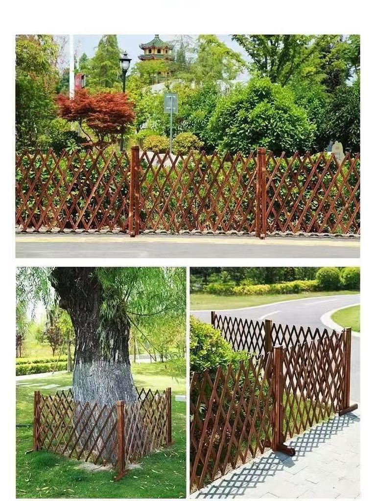 Zewnętrzne antykorozyjne rozsuwane drewniane ogrodzenie do ogrodu, na podwórko, na balkon wewnątrz i jako kojec dla psa.