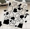 Korean INS Style Black & White Cow Print Stickers for AirPods, Planners, Phones & Computers - Cartoon Decor